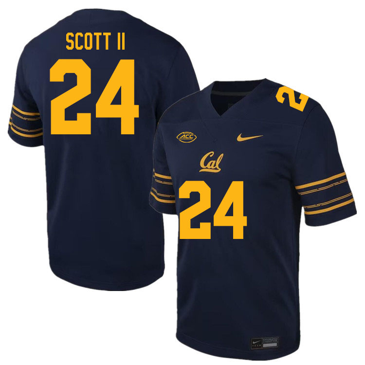 Men #24 Marcus Scott II California Golden Bears ACC Conference College Football Jerseys Stitched Sal